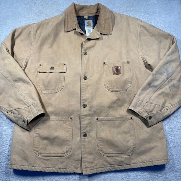 Carhartt Other - Vintage Y2K Carhartt Blanket Lined Chore Coat XL C02WET Distressed Made in USA